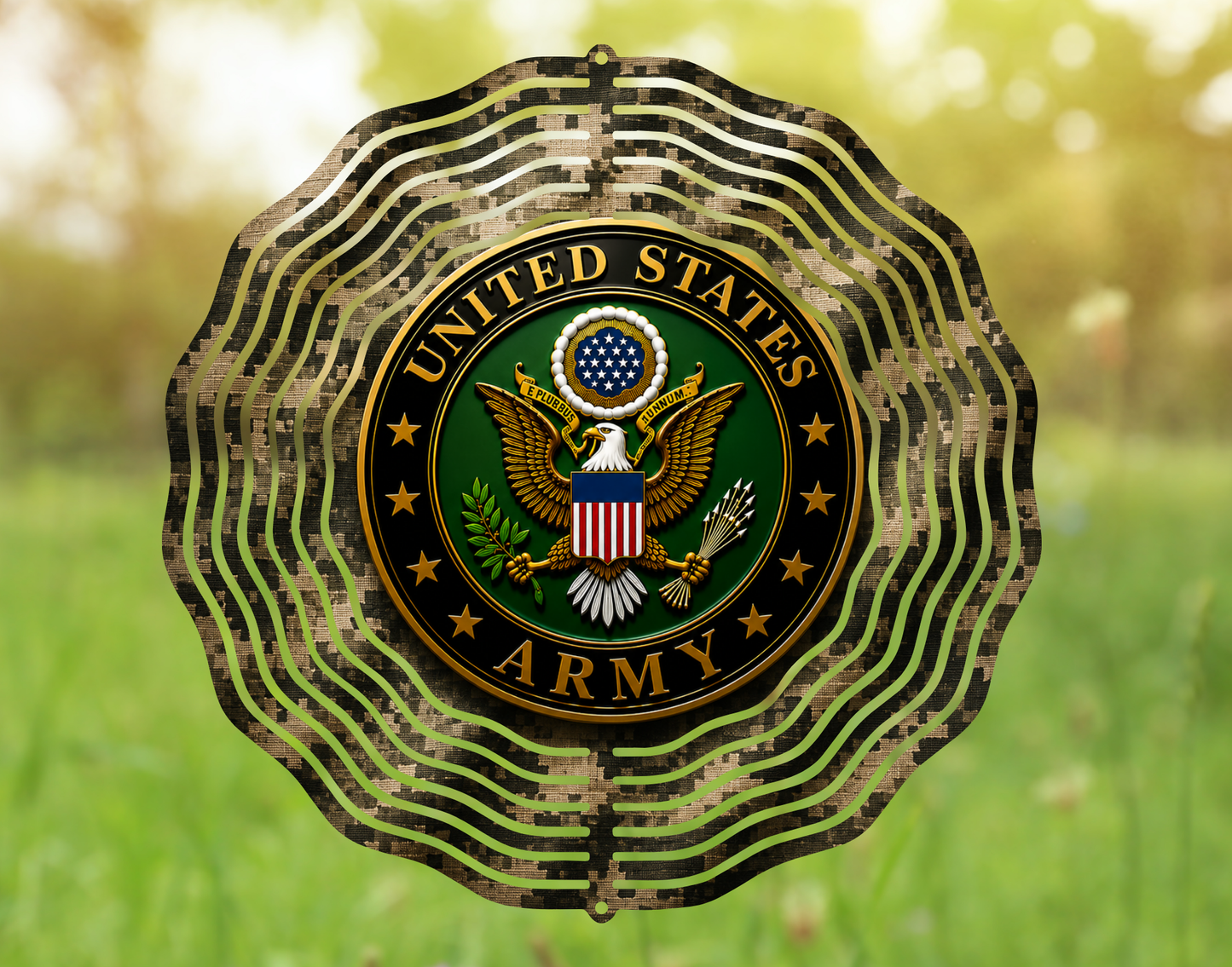 United States Army Digital Camo Wind Spinner