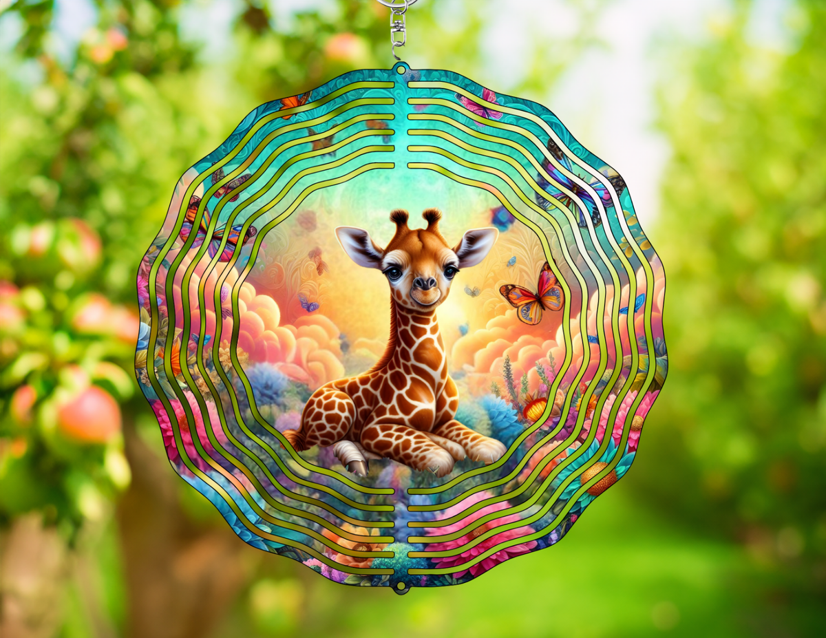 Giraffe Wind Spinner