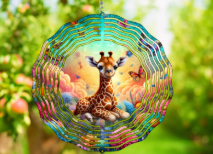 Giraffe Wind Spinner