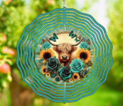 Highland Cow Wind Spinner