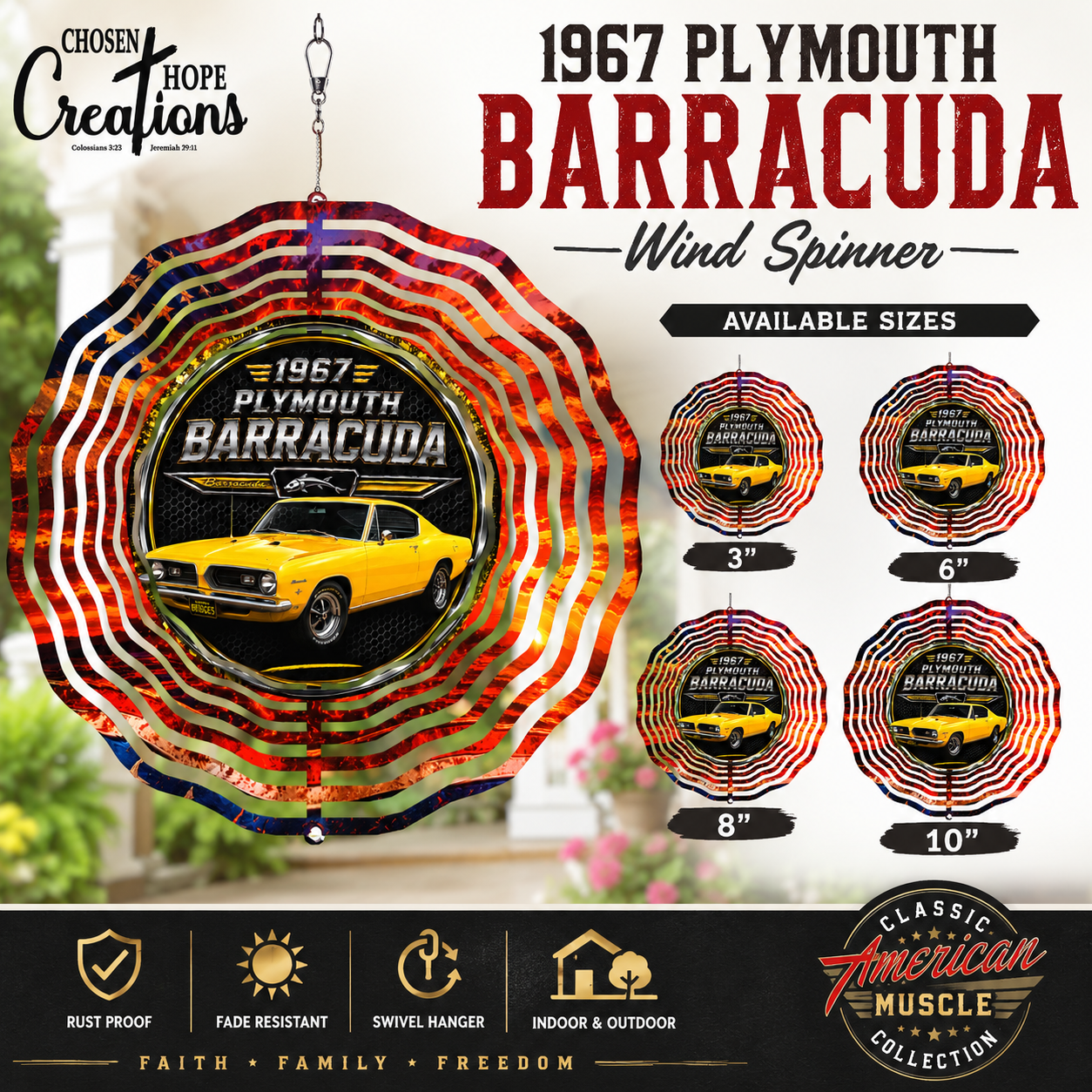 1967 PLYMOUTH BARRACUDA WIND SPINNER
