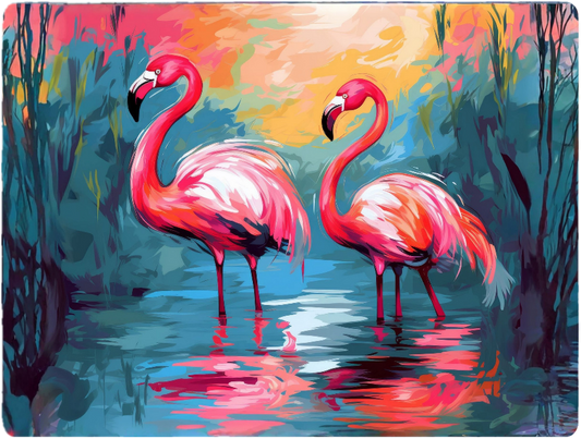 Flamingo Duo Tempered Glass Cutting Board – 8×11