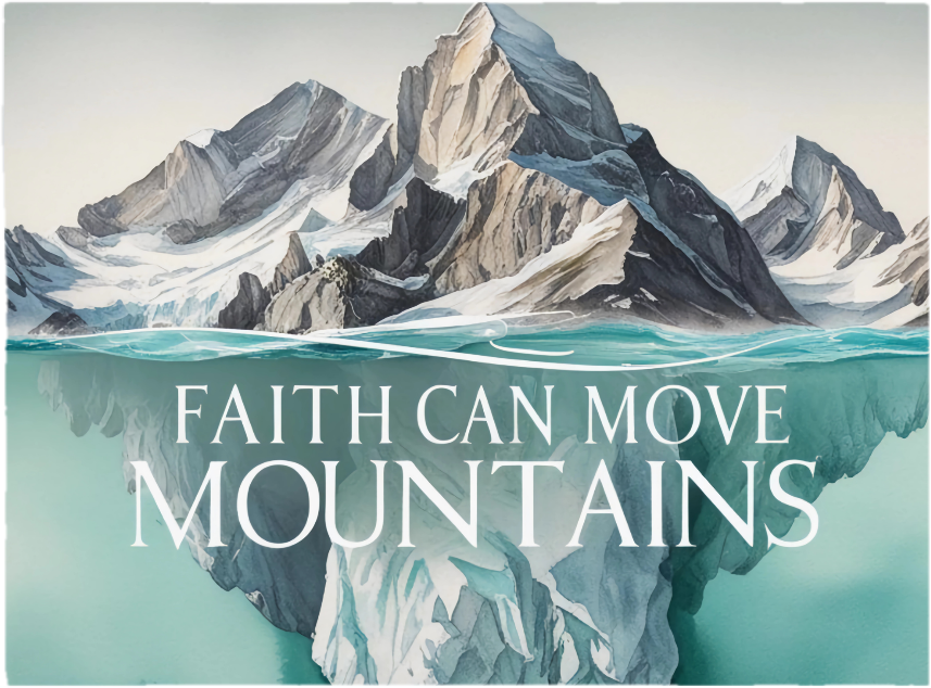 Faith Can Move Mountains Tempered Glass Cutting Board - 8x11