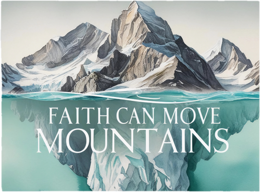 Faith Can Move Mountains Tempered Glass Cutting Board - 8x11