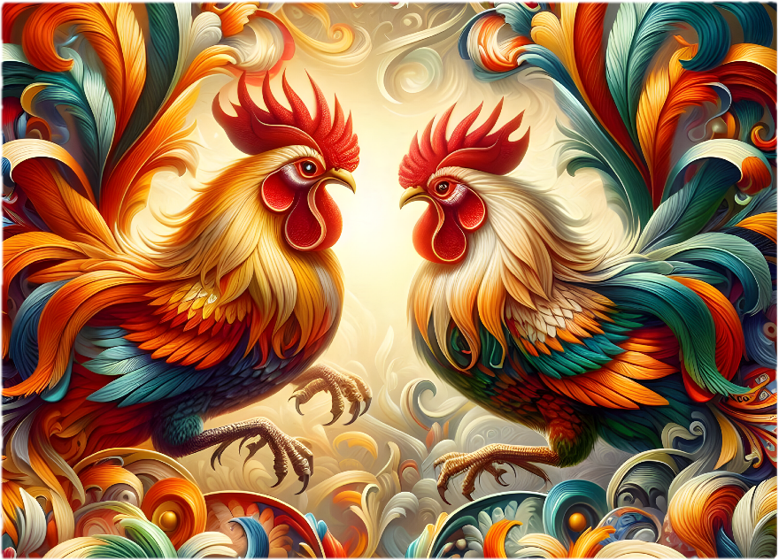 Rooster Duo Tempered Glass Cutting Board – 8×11