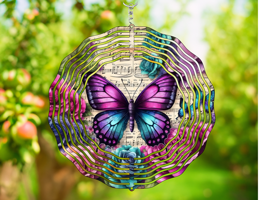 Rainbow Butterfly Wind Spinner