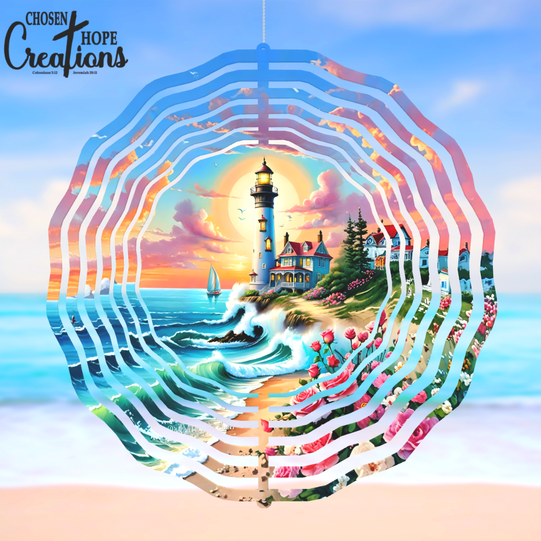 Lighthouse Wind Spinner