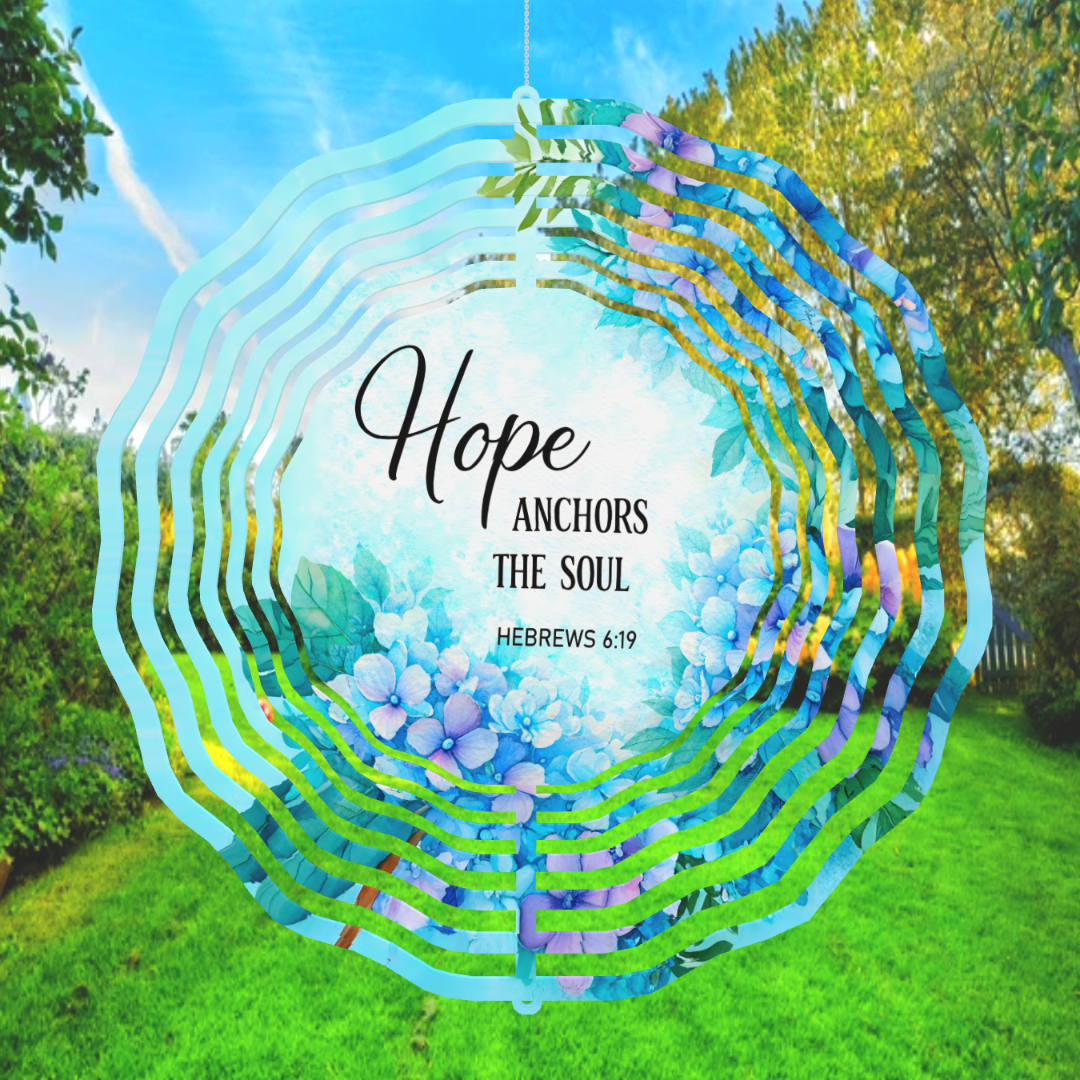 Hope Anchors the Soul Wind Spinner