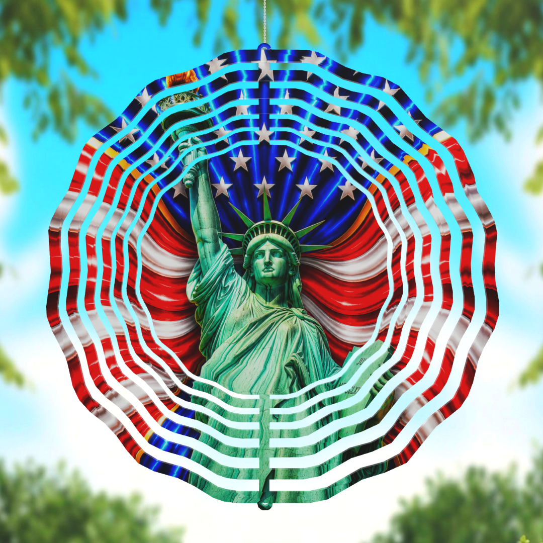 Statue of Liberty Patriotic Wind Spinner