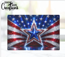 American Star Patriotic Glass Cutting Board