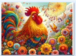 Singing Rooster Wildflower Garden Tempered Glass Cutting Board – 8×11