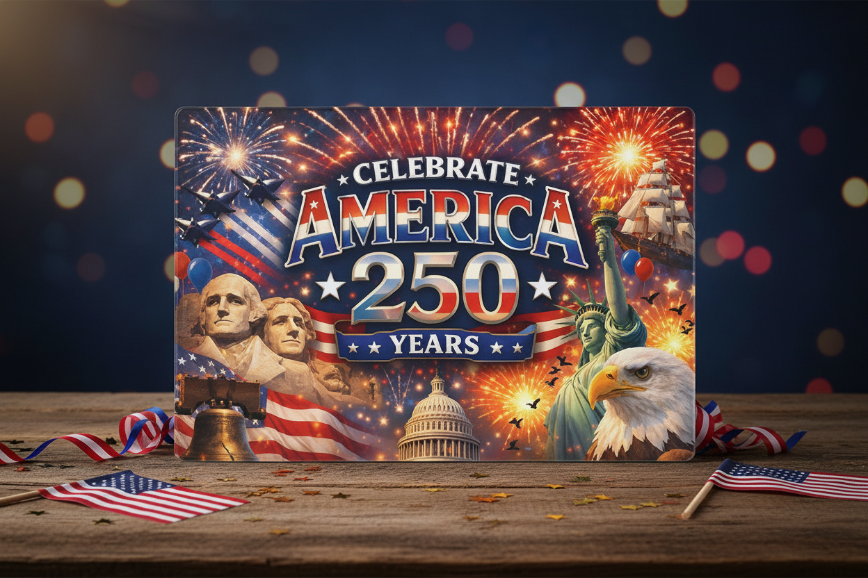 Premium horizontal standing display