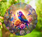 Purple Parakeet Wind Spinner