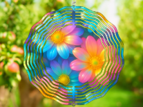 Rainbow Daisy Wind Spinner
