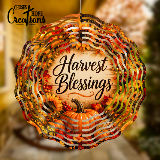 Harvest Blessings Wind Spinner – Autumn Faith Collection