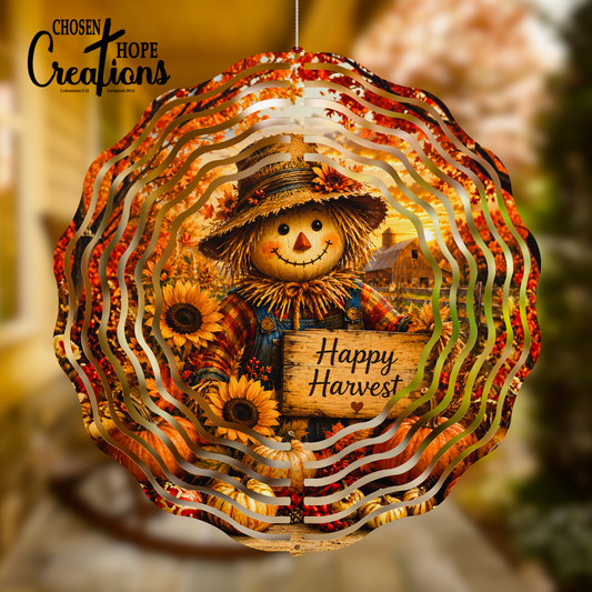 Happy Harvest Scarecrow Wind Spinner – Autumn Collection