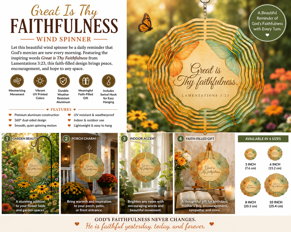 Great is Thy Faithfulness Wind Spinner