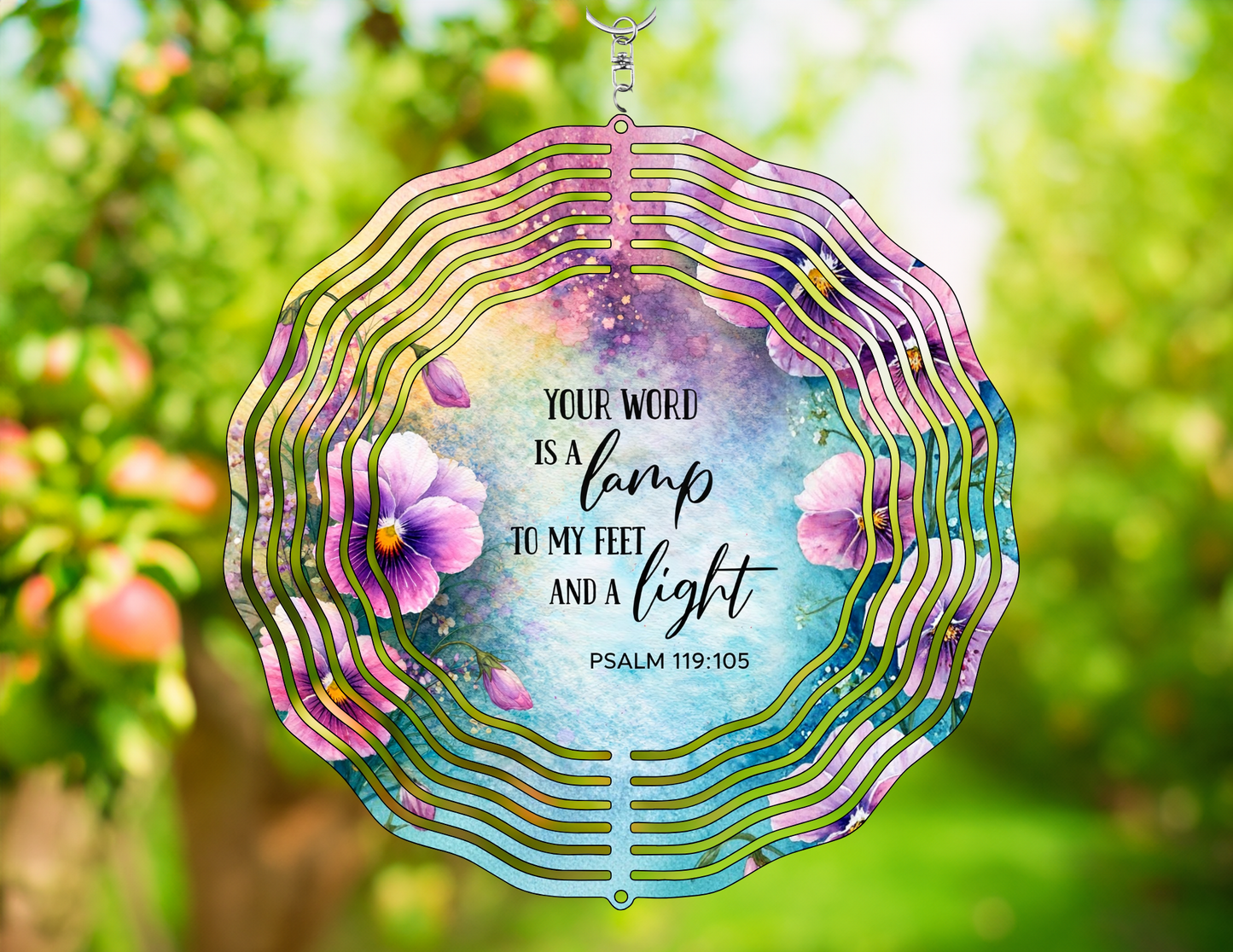Psalm 119:105 Wind Spinner – Your Word is a Lamp to My Feet