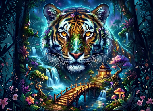 Tiger Fantasy – 8x11 Tempered Glass Cutting Board